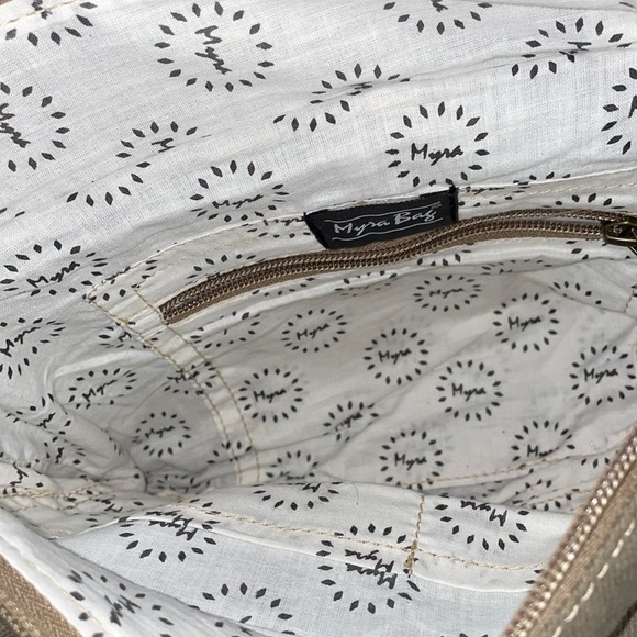 Myra Spellbound Canvas-Leather Messenger Bag - Picture 5 of 8